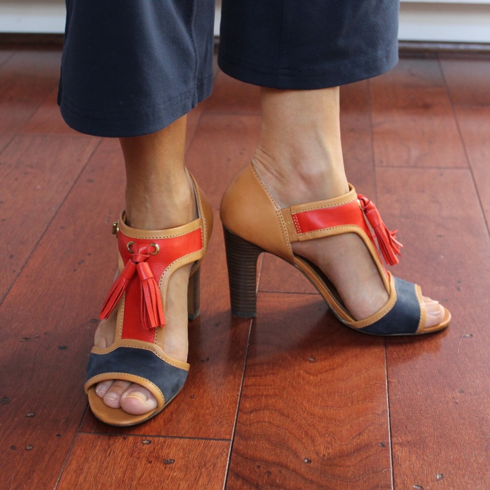 Coach Leather Heels Never Worn